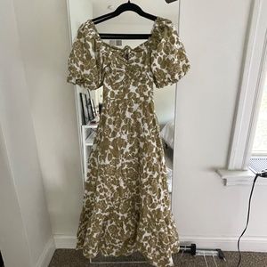 English Factory Floral Print Maxi Dress